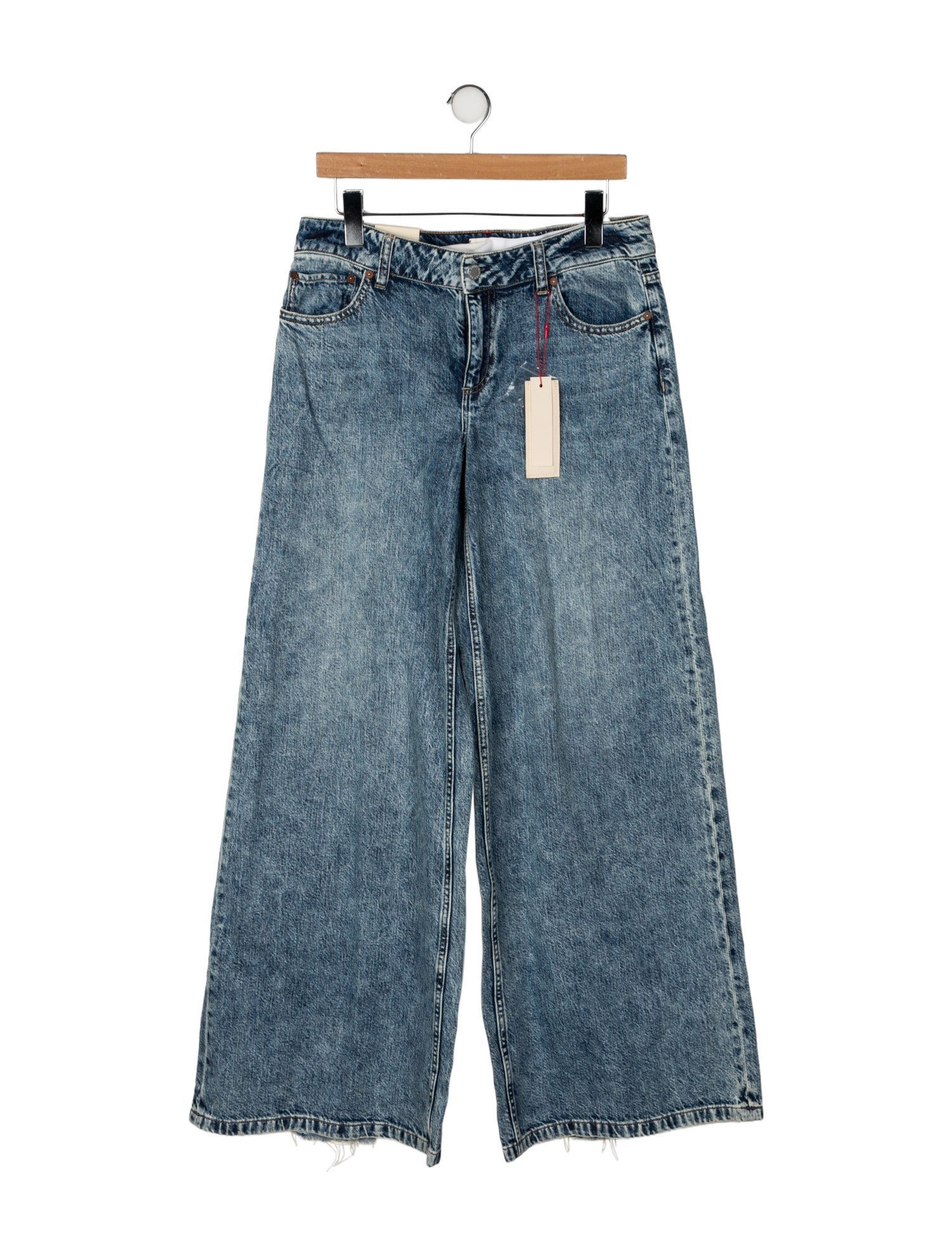 Alice + Olivia Mid-Rise Wide Leg Jeans