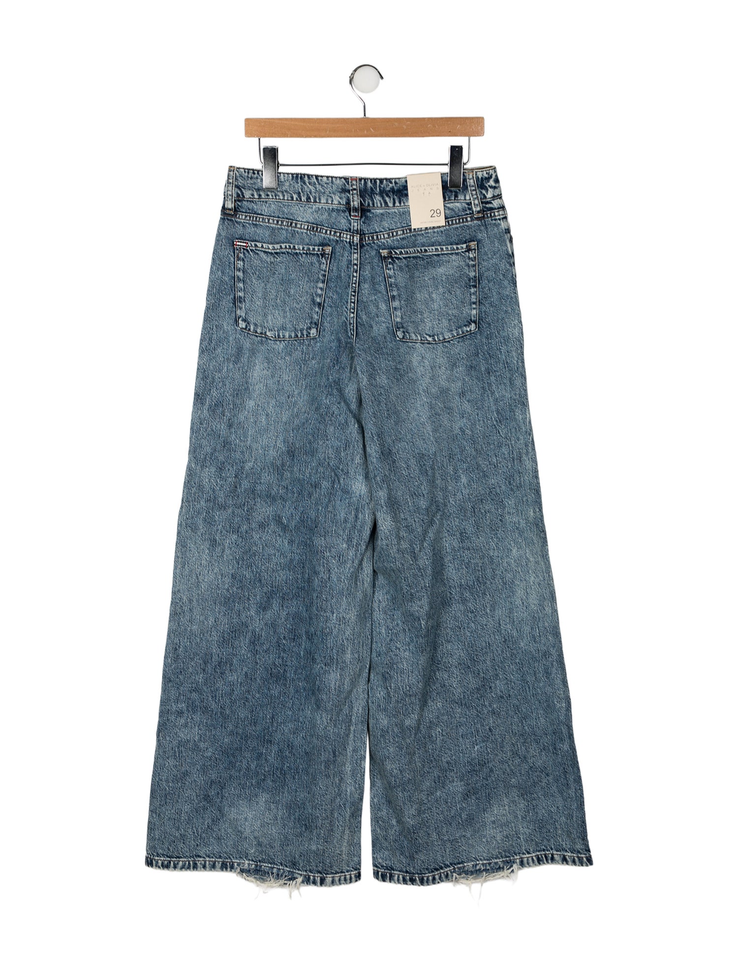 Alice + Olivia Mid-Rise Wide Leg Jeans