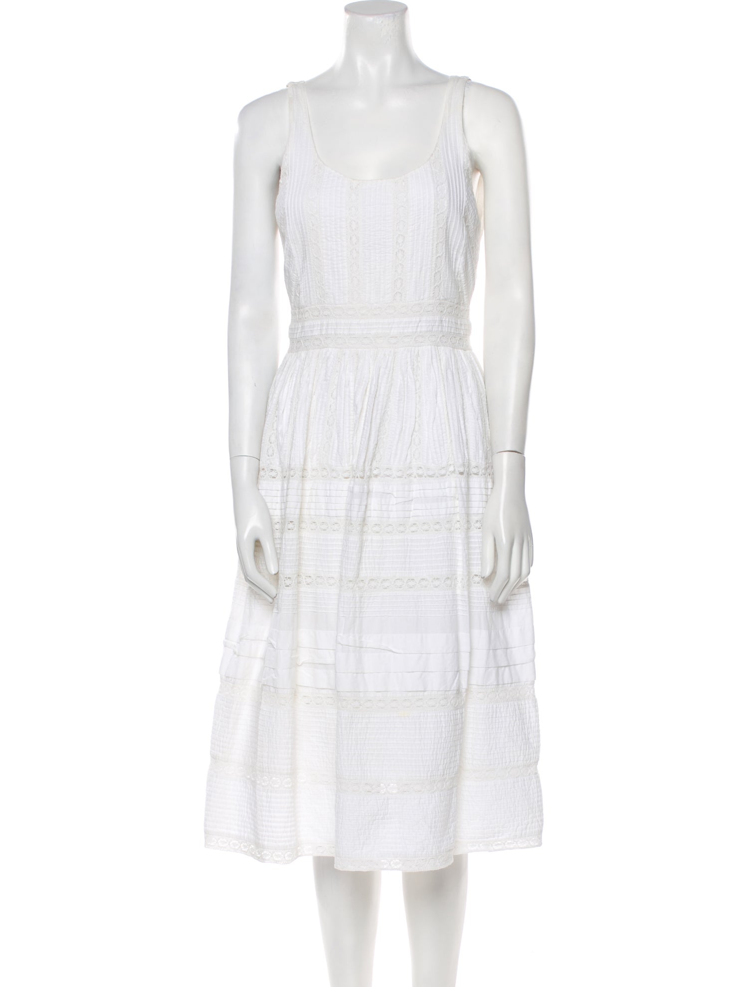 Alice + Olivia Scoop Neck Midi Length Dress