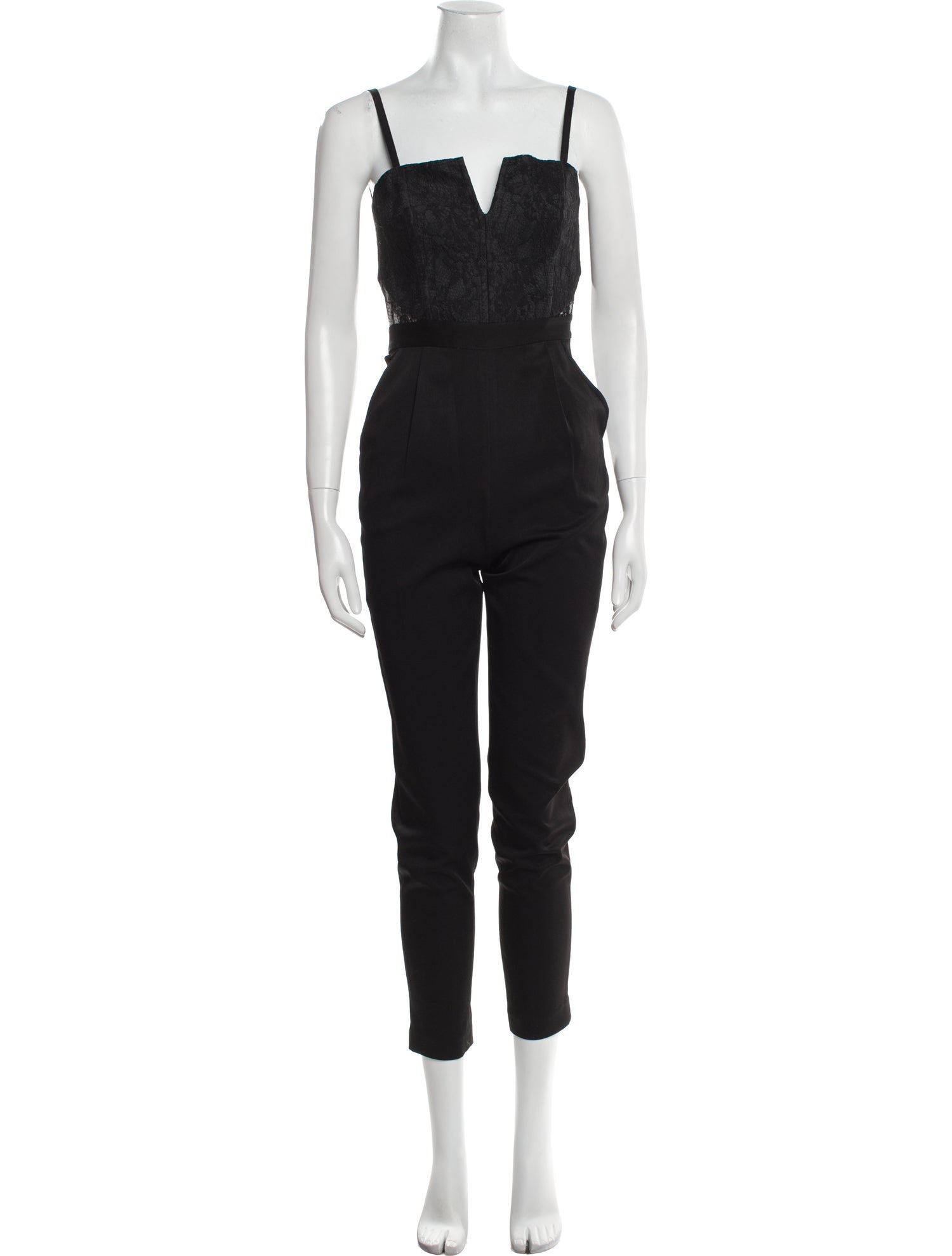 Alice + Olivia Nylon Square Neckline Jumpsuit