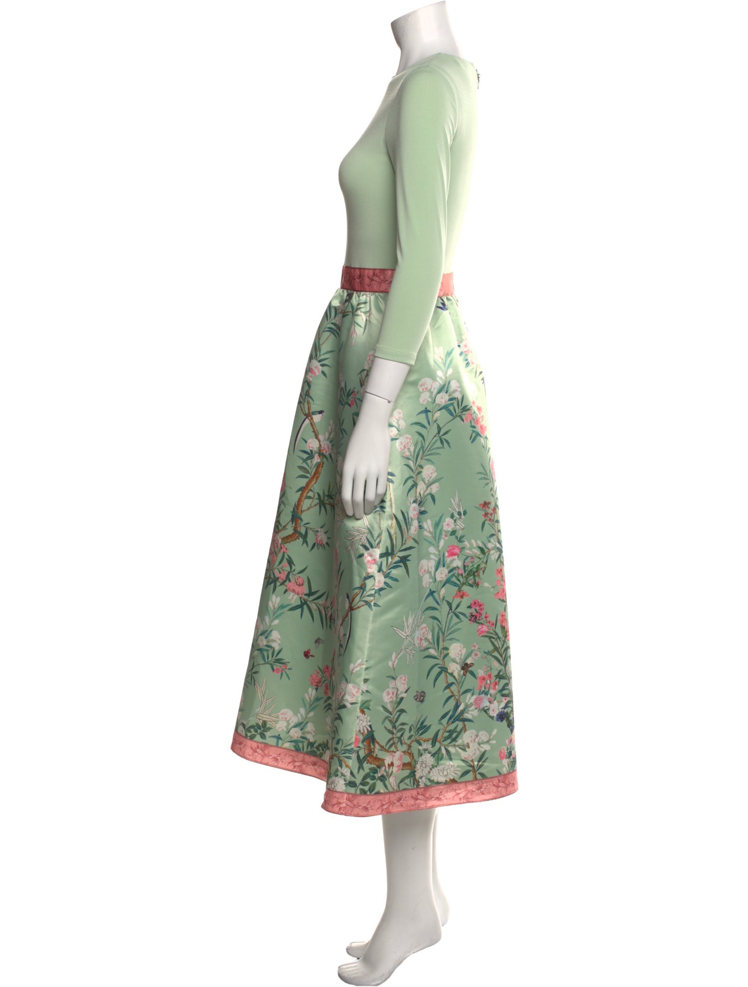 Alice + Olivia Floral Print Long Dress