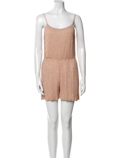 Alice + Olivia Silk Scoop Neck Romper