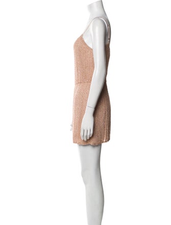 Alice + Olivia Silk Scoop Neck Romper