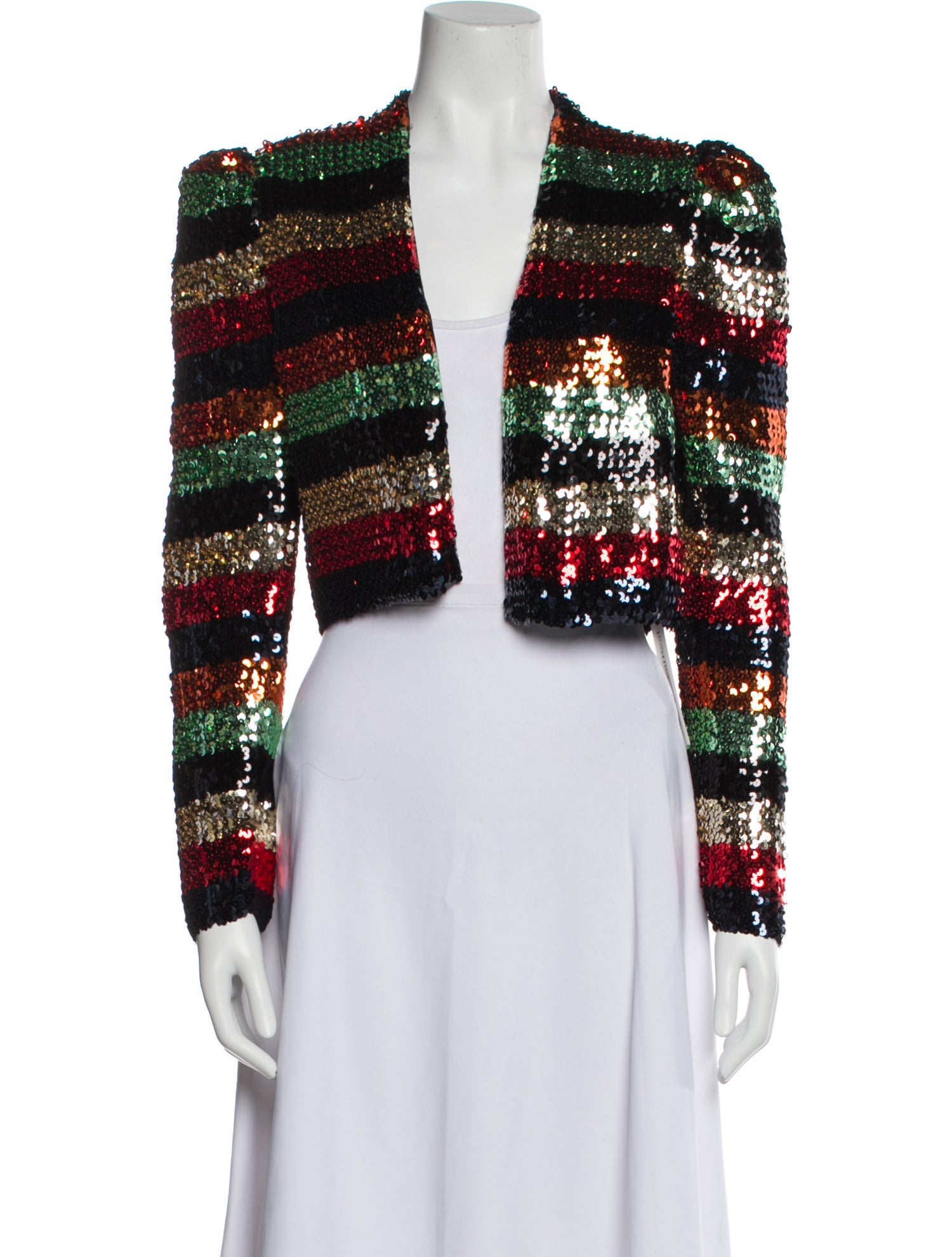 Alice + Olivia Striped Evening Jacket