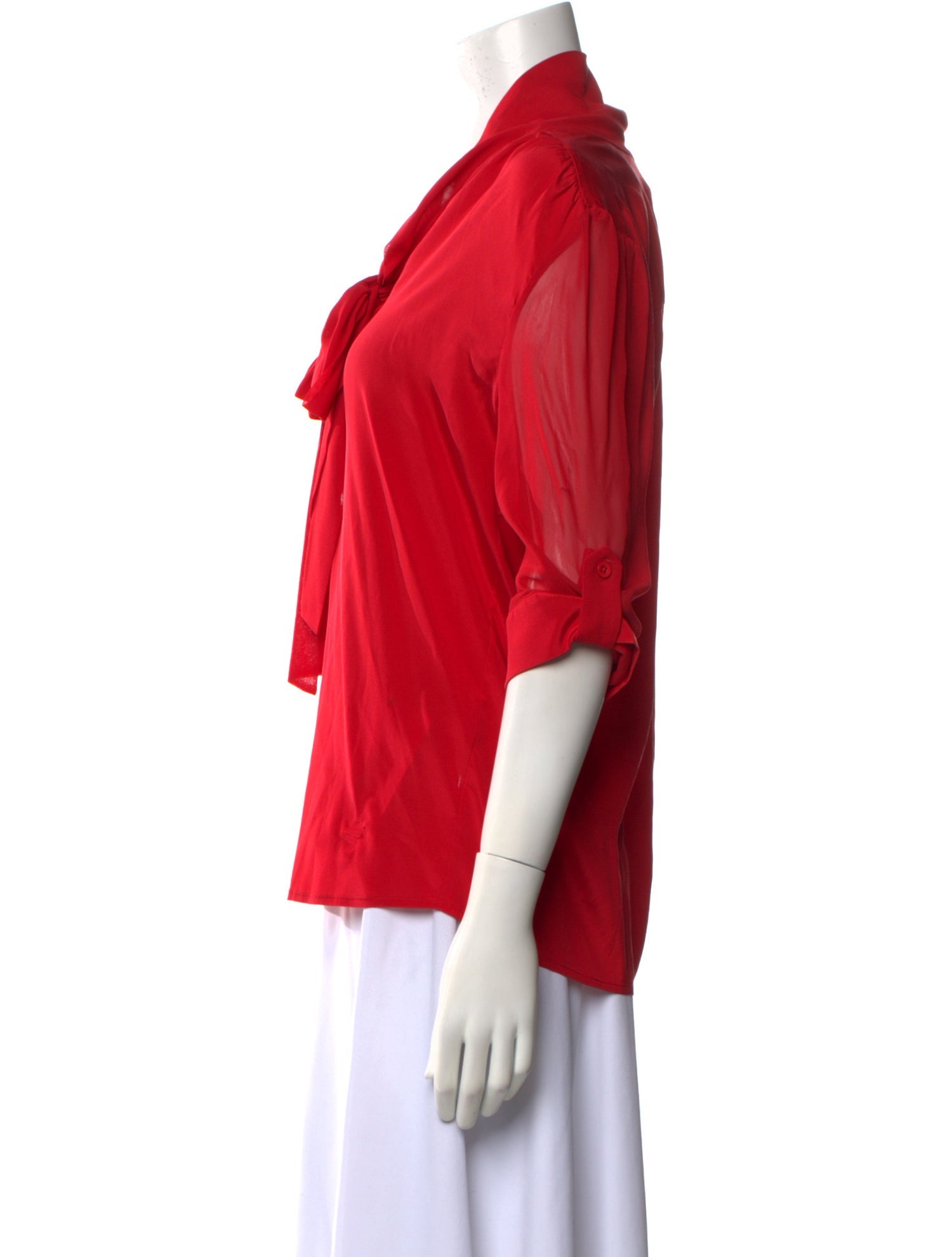 Alice + Olivia V-Neck Three-Quarter Sleeve Blouse