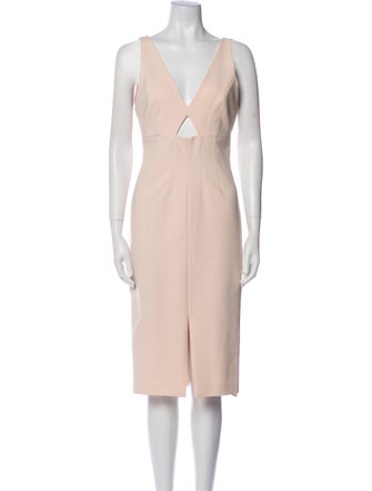 Alice + Olivia V-Neck Midi Length Dress