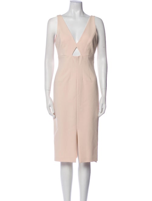 Alice + Olivia V-Neck Midi Length Dress