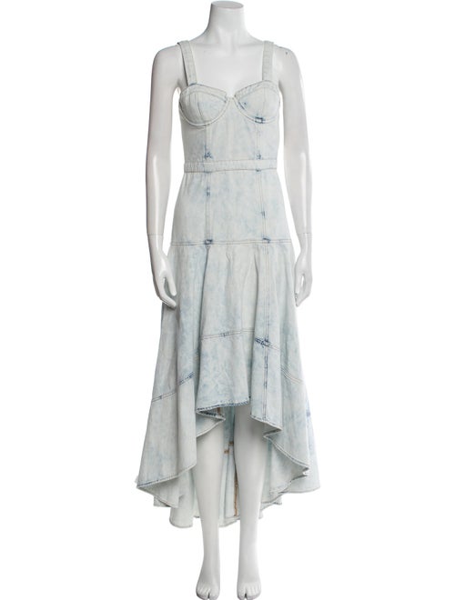 Alice + Olivia Square Neckline Long Dress