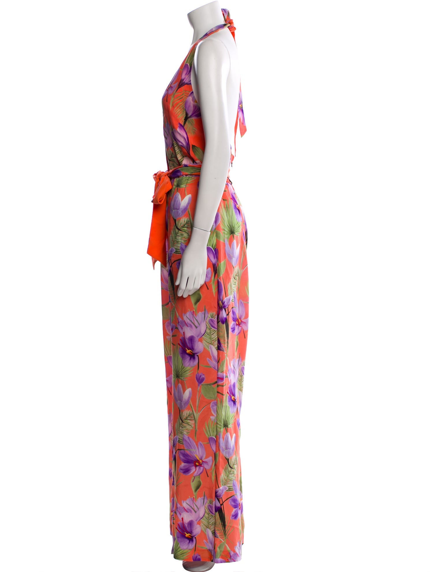 Alice + Olivia Printed Halterneck Jumpsuit