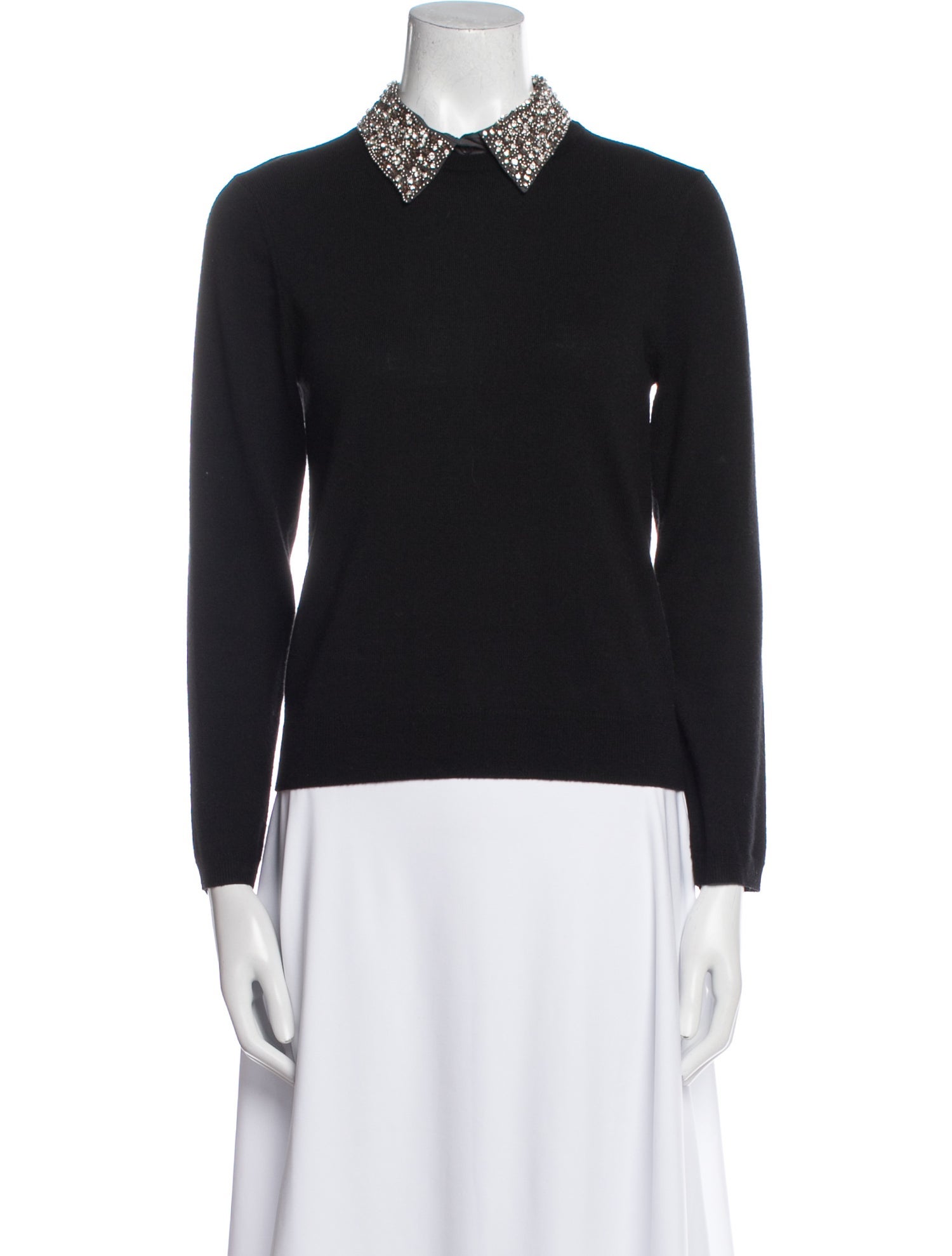 Alice + Olivia Wool Long Sleeve Polo