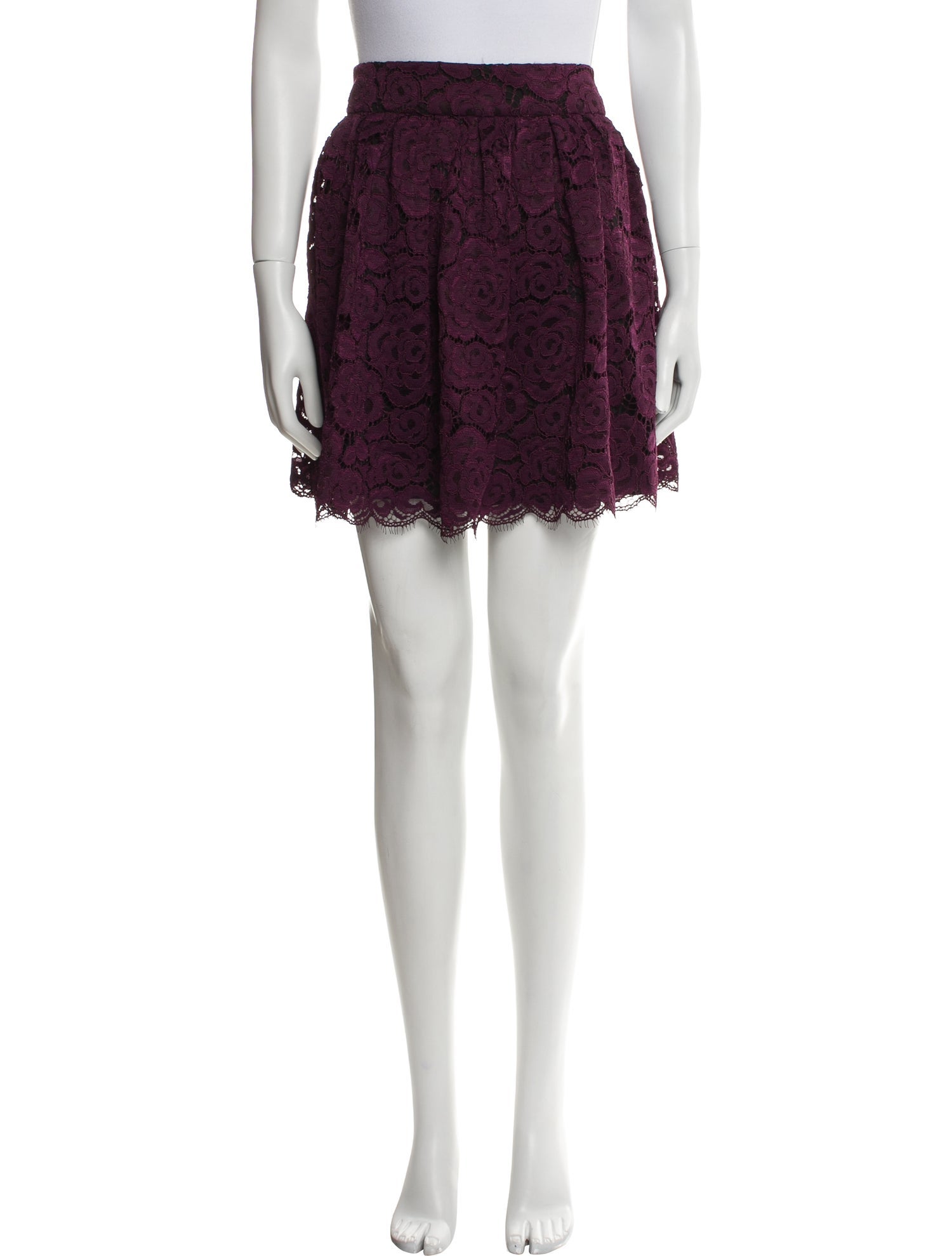 Alice + Olivia Lace Pattern Mini Skirt