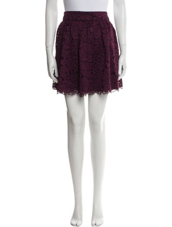 Alice + Olivia Lace Pattern Mini Skirt