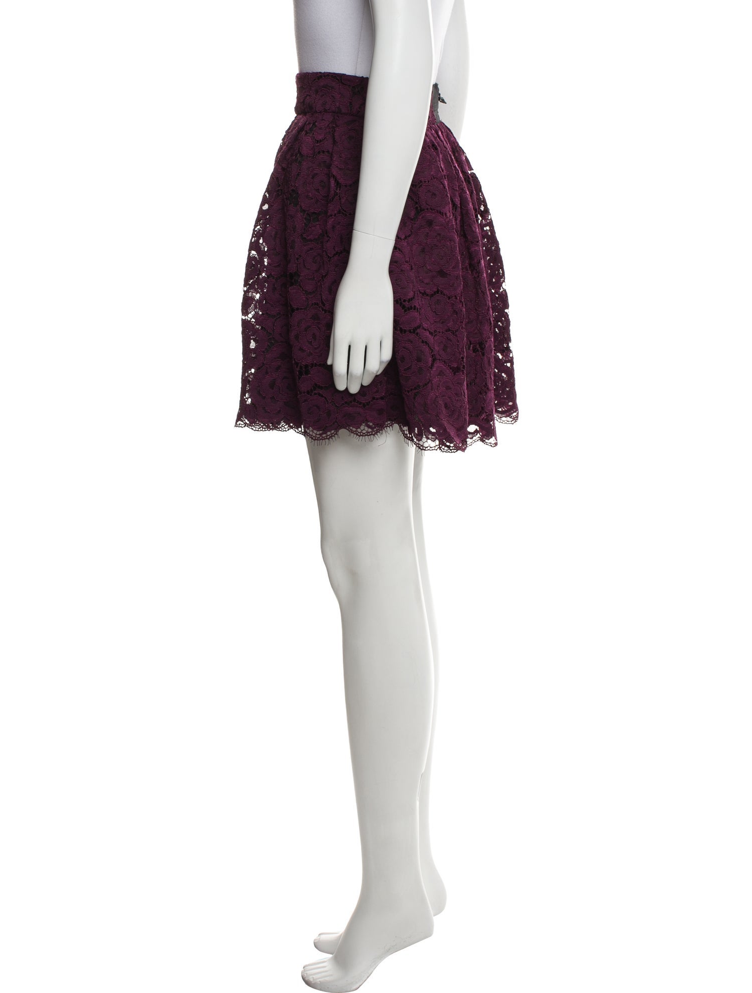 Alice + Olivia Lace Pattern Mini Skirt