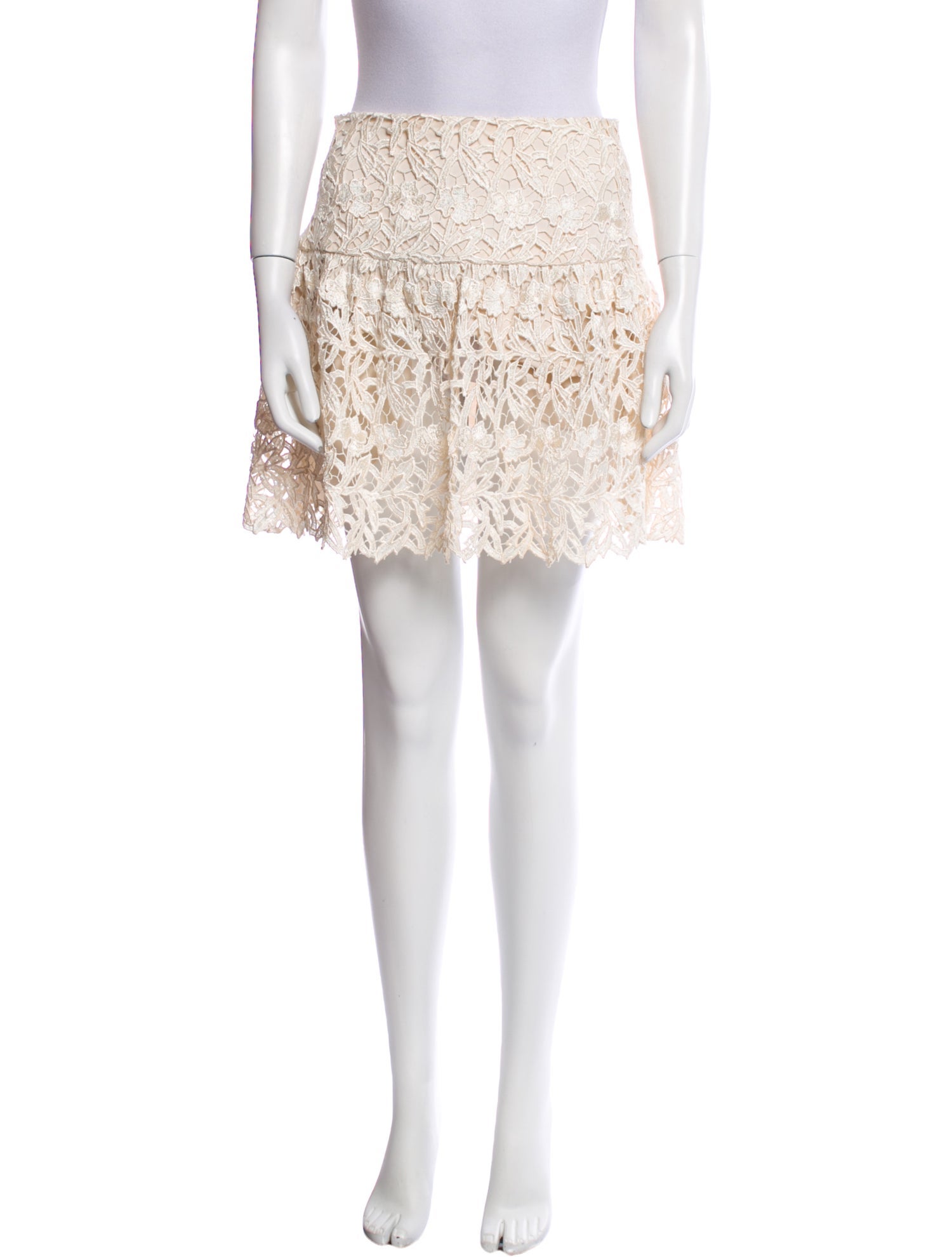 Alice + Olivia Lace Pattern Mini Skirt