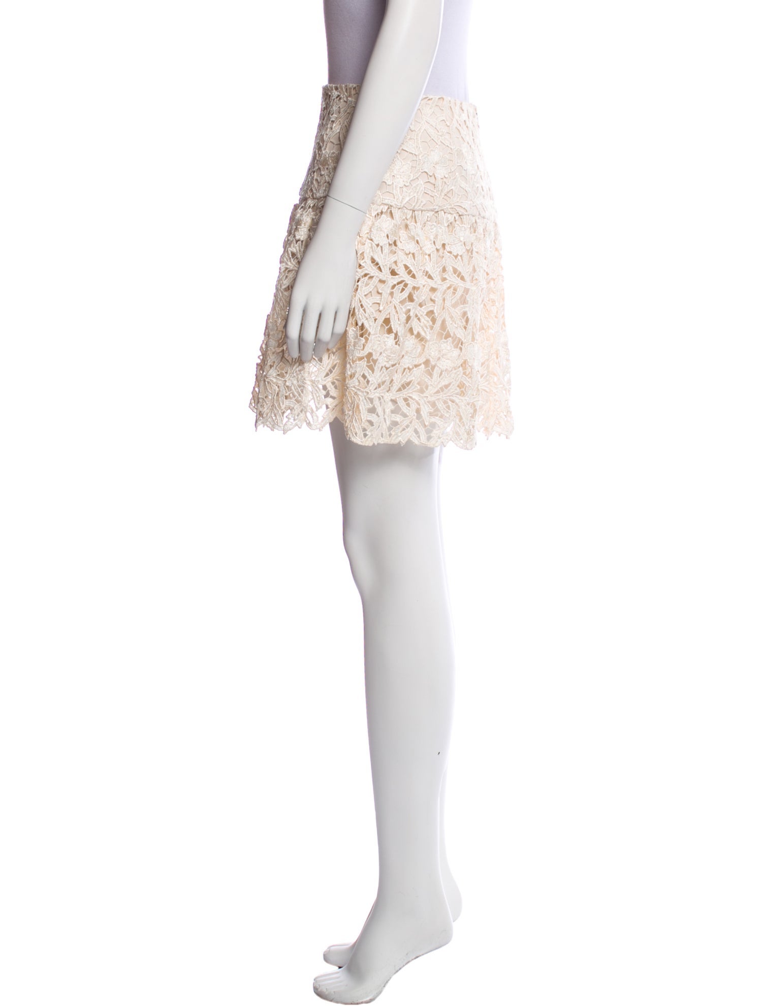 Alice + Olivia Lace Pattern Mini Skirt