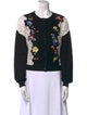 Alice + Olivia Floral Print Crew Neck Sweater