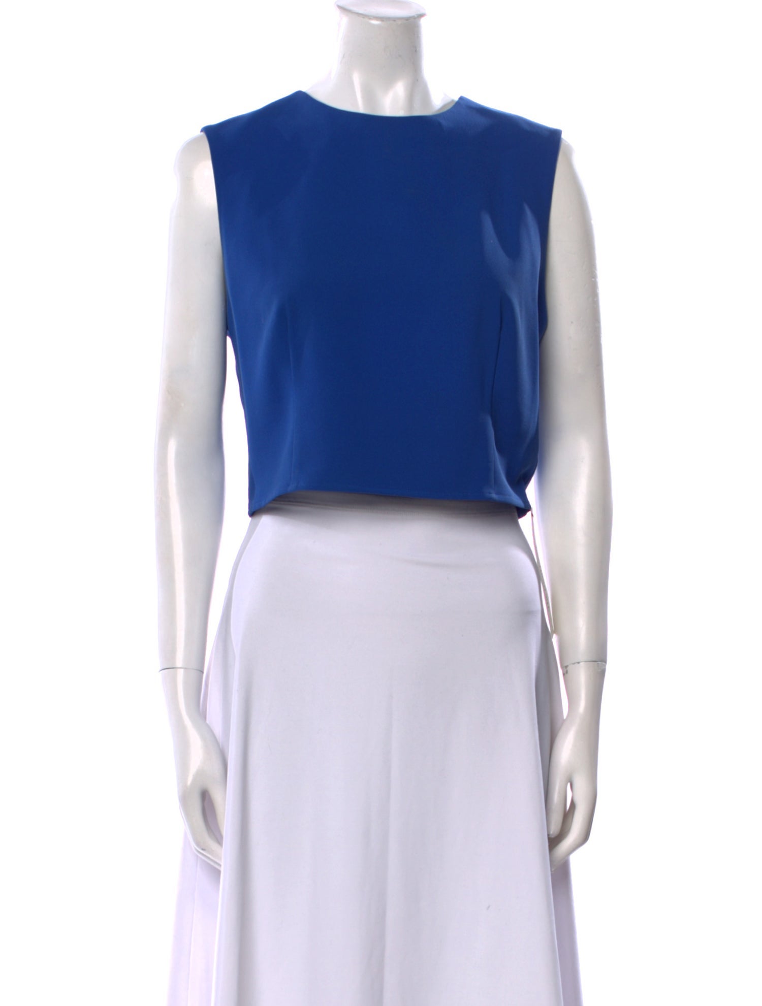 Alice + Olivia Crew Neck Sleeveless Crop Top