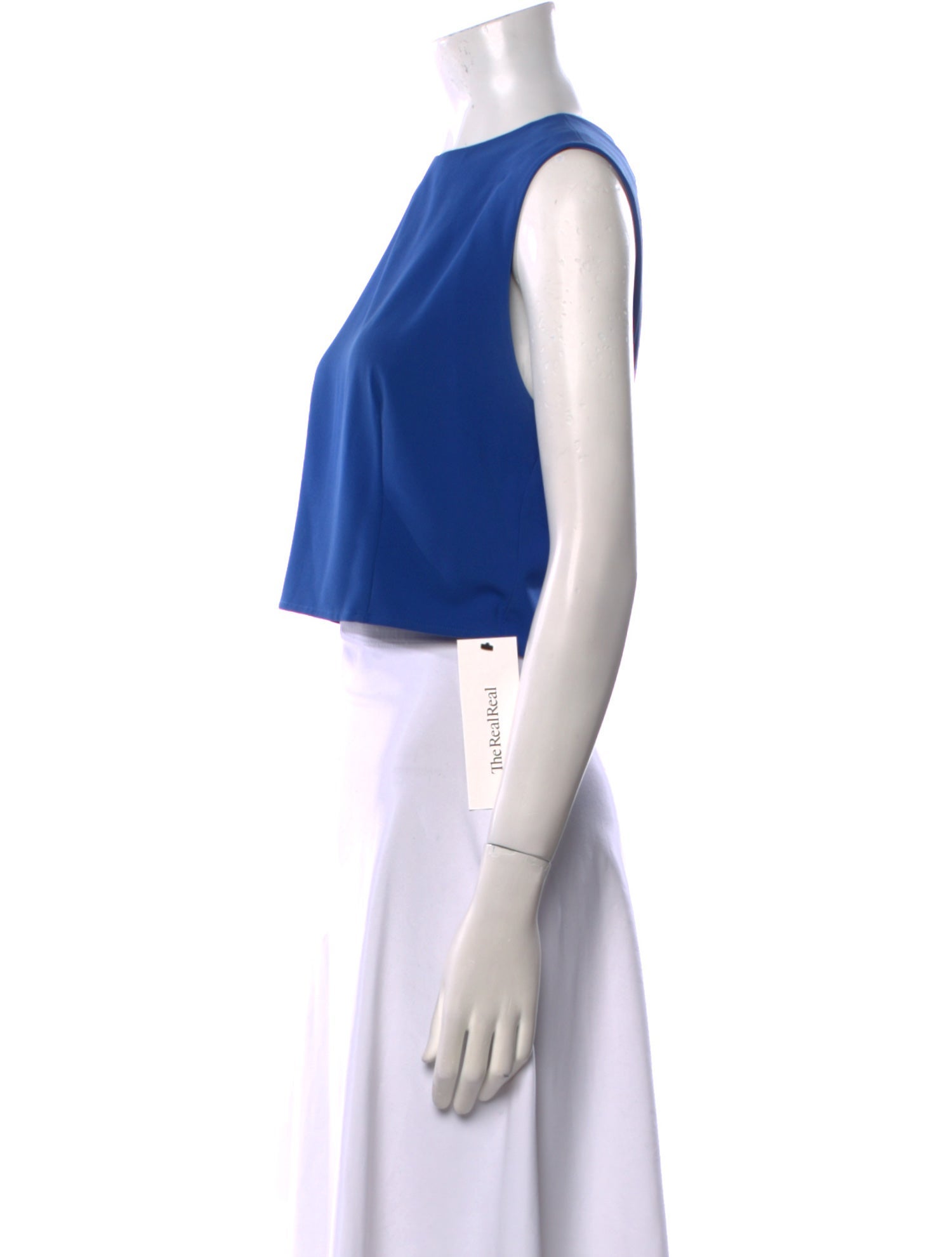 Alice + Olivia Crew Neck Sleeveless Crop Top