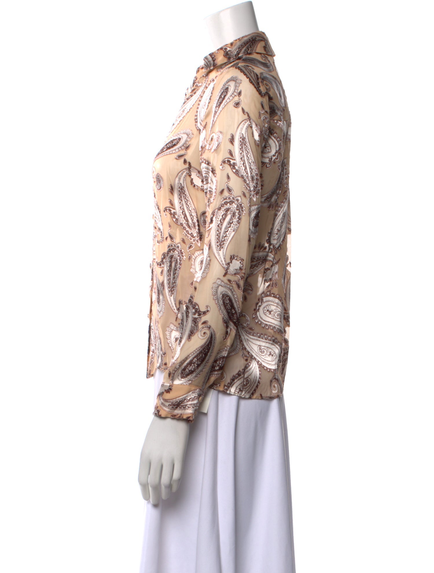 Alice + Olivia Paisley Print V-Neck Blouse