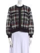 Alice + Olivia Plaid Print Crew Neck Sweater