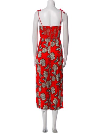 Alice + Olivia Printed Square Neckline Jumpsuit