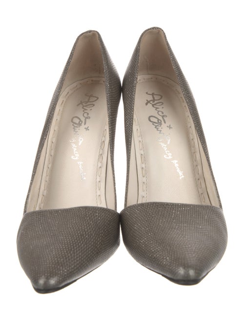 Alice + Olivia Leather Glitter Accents D'Orsay Pumps