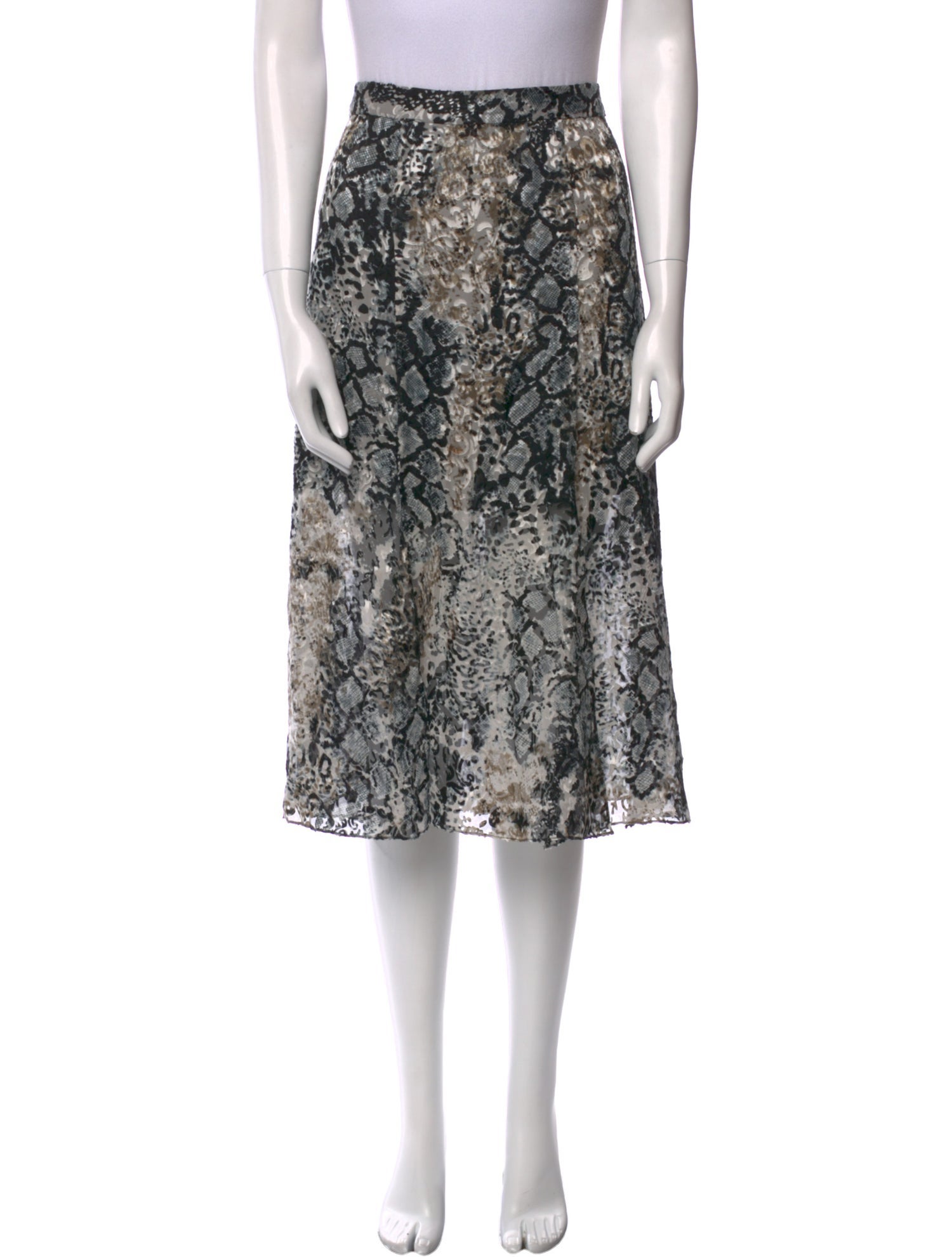 Alice + Olivia Animal Print Knee-Length Skirt