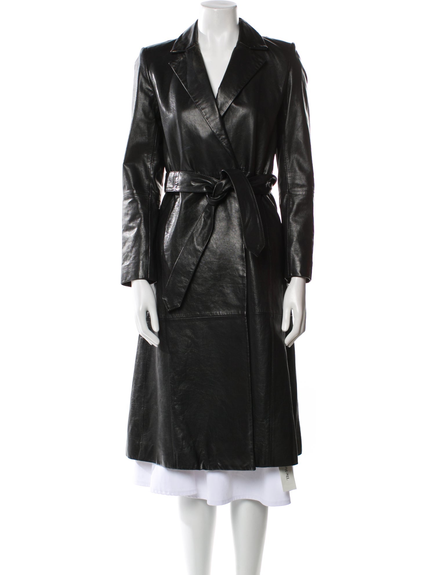 Alice + Olivia Goat Leather Trench Coat