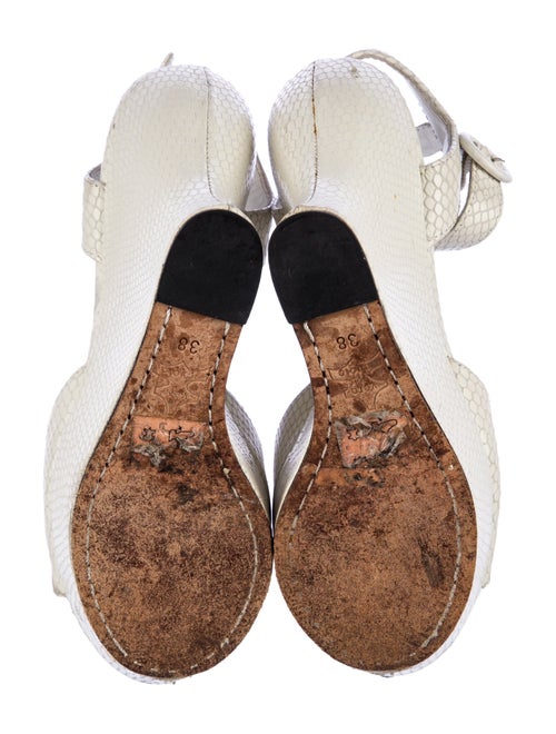 Alice + Olivia Embossed Leather Animal Print Slingback Sandals