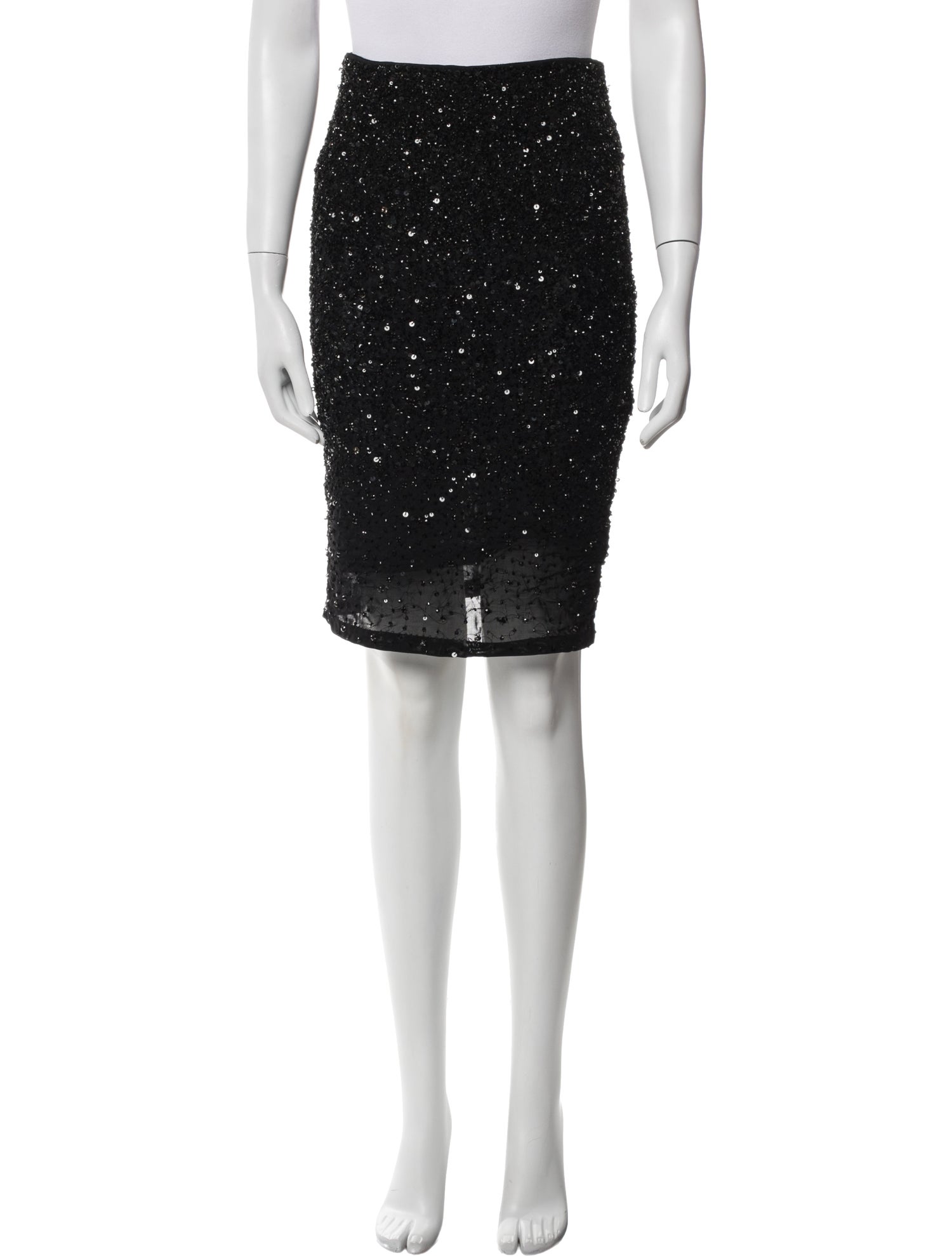 Alice + Olivia Sequin Embellishments Knee-Length Skirt