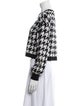 Alice + Olivia Wool Houndstooth Print Sweater