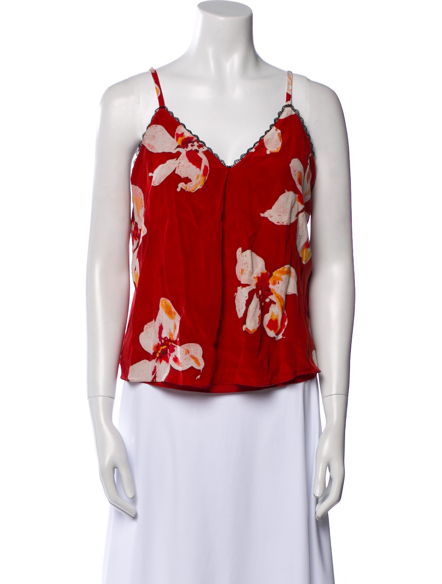 Alice + Olivia Silk Floral Print Blouse