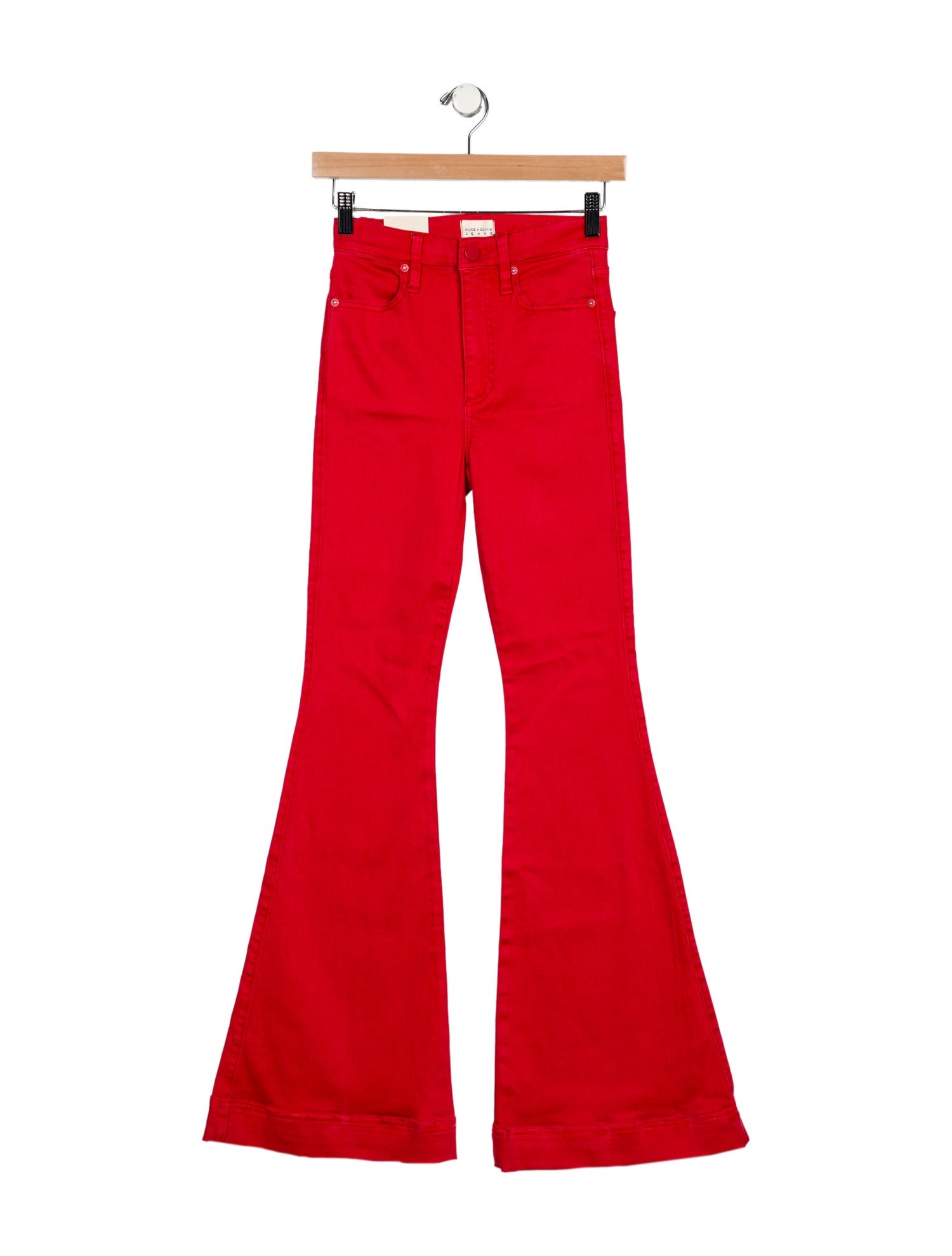 Alice + Olivia Mid-Rise Wide Leg Jeans