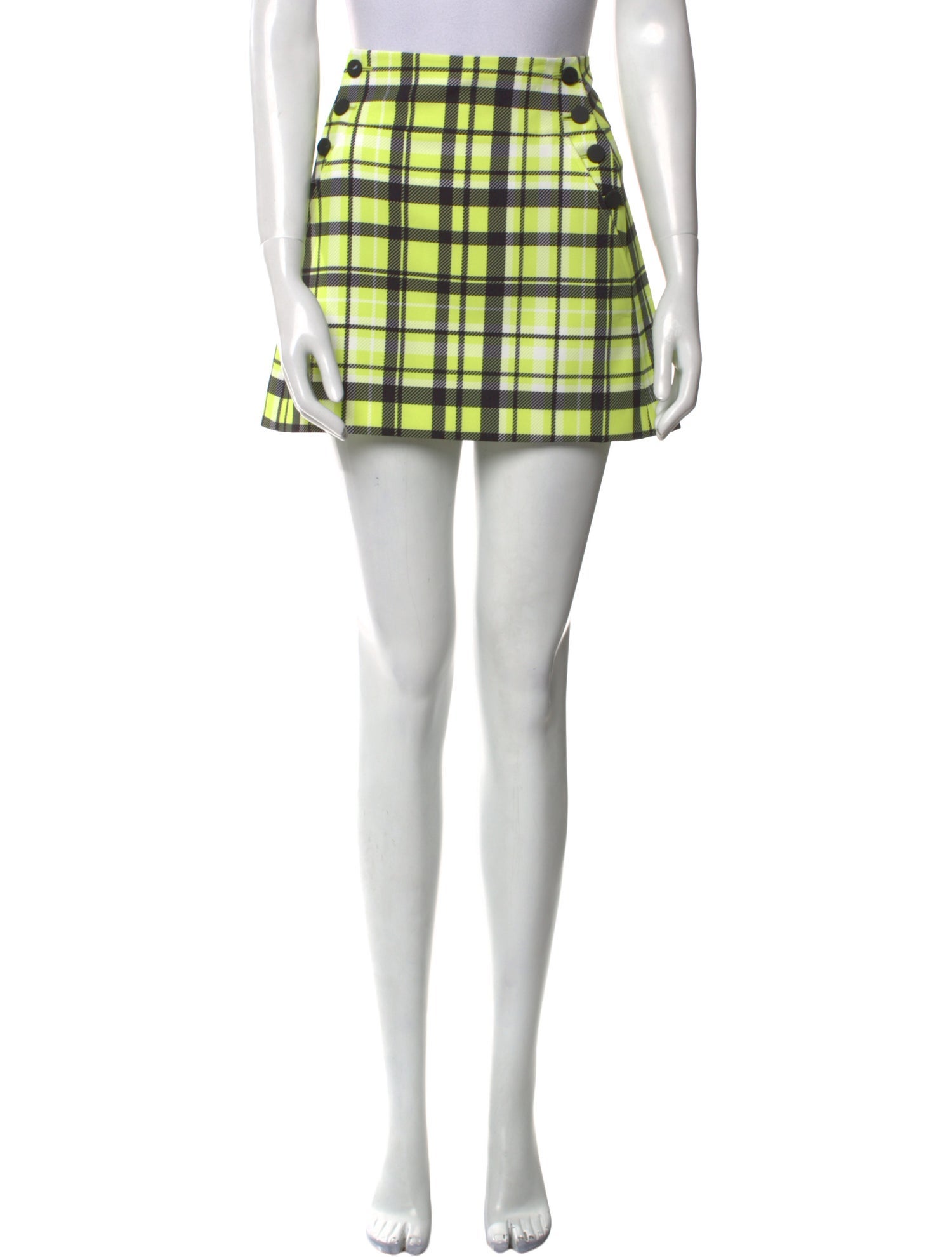 Alice + Olivia Plaid Print Mini Skirt