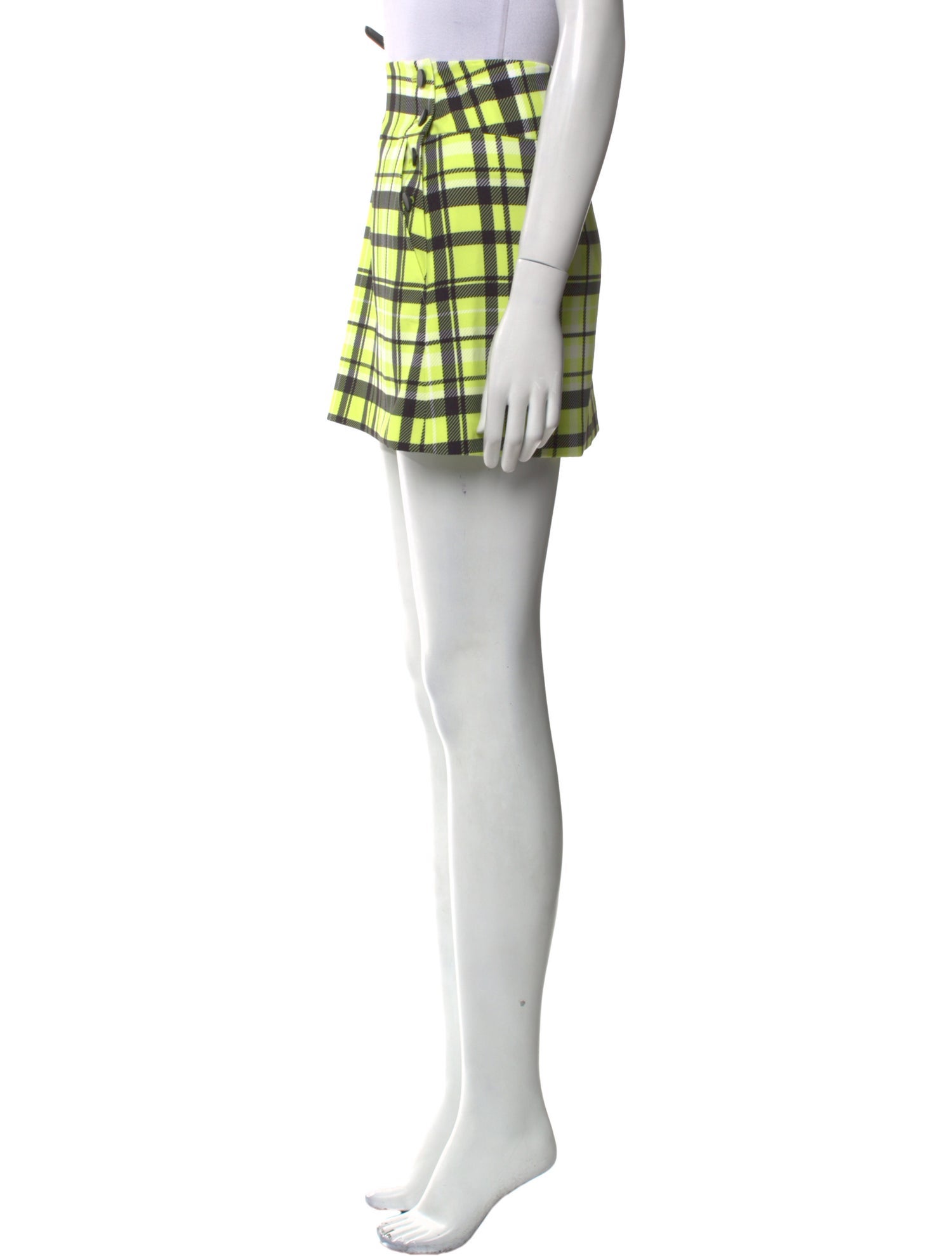 Alice + Olivia Plaid Print Mini Skirt