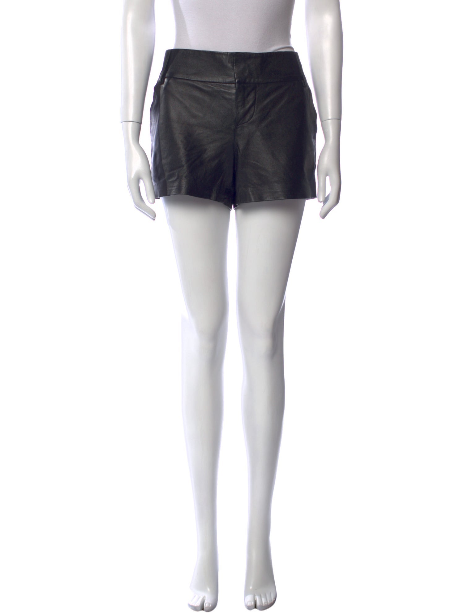 Alice + Olivia Lamb Leather Mini Shorts