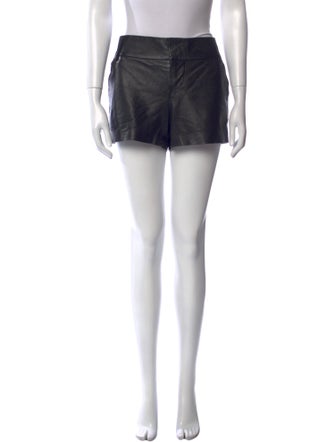 Alice + Olivia Lamb Leather Mini Shorts
