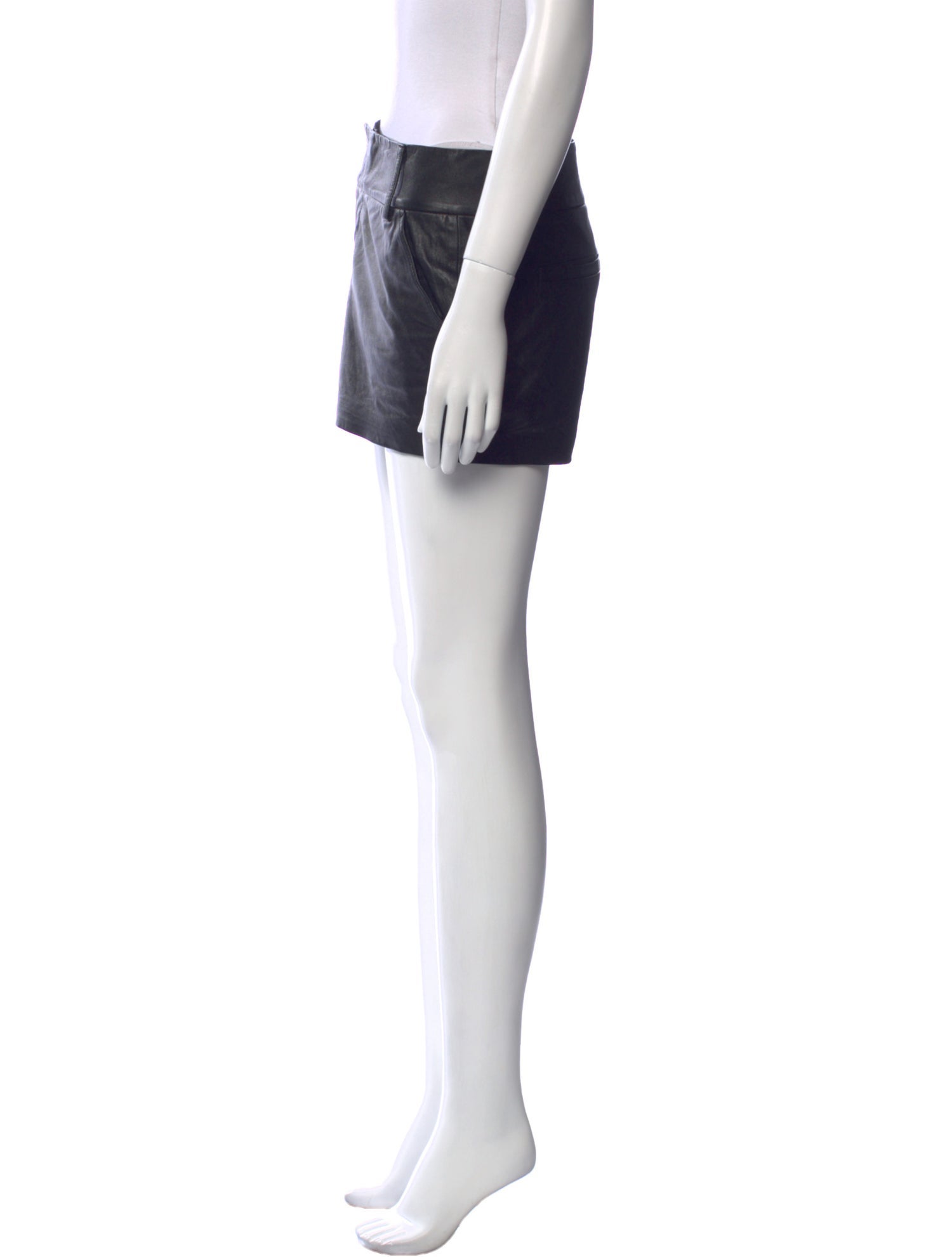 Alice + Olivia Lamb Leather Mini Shorts