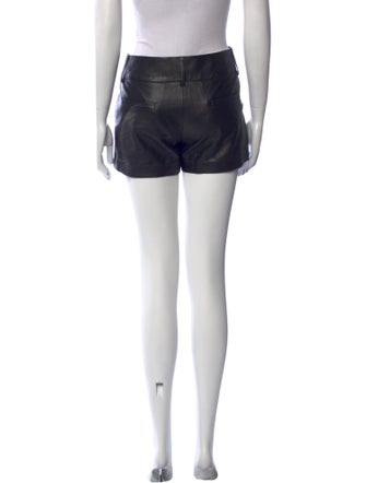 Alice + Olivia Lamb Leather Mini Shorts