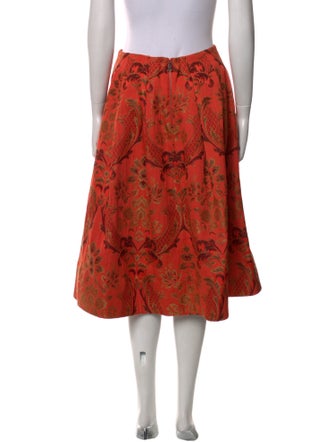 Alice + Olivia Floral Print Knee-Length Skirt