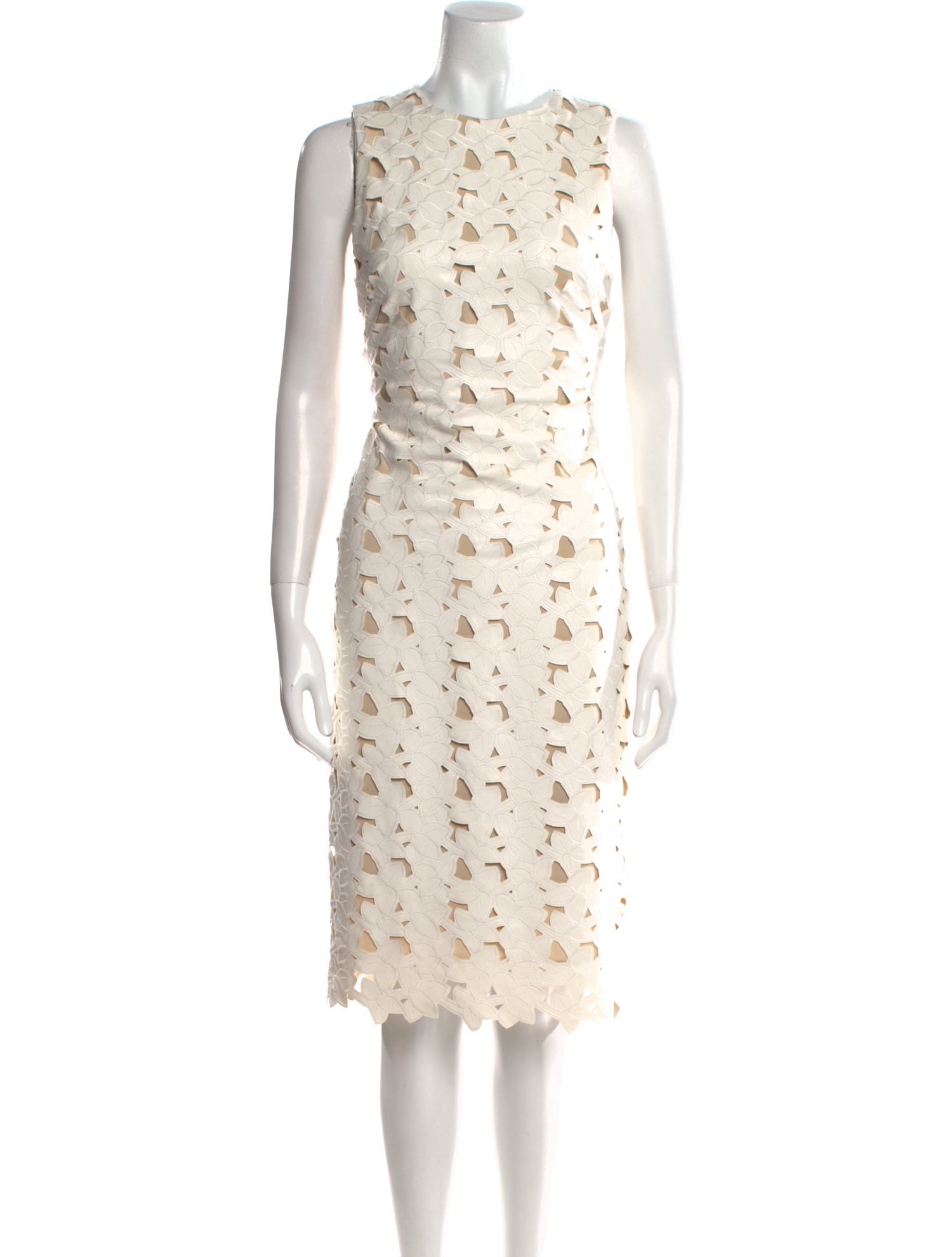 Alice + Olivia Lace Pattern Midi Length Dress