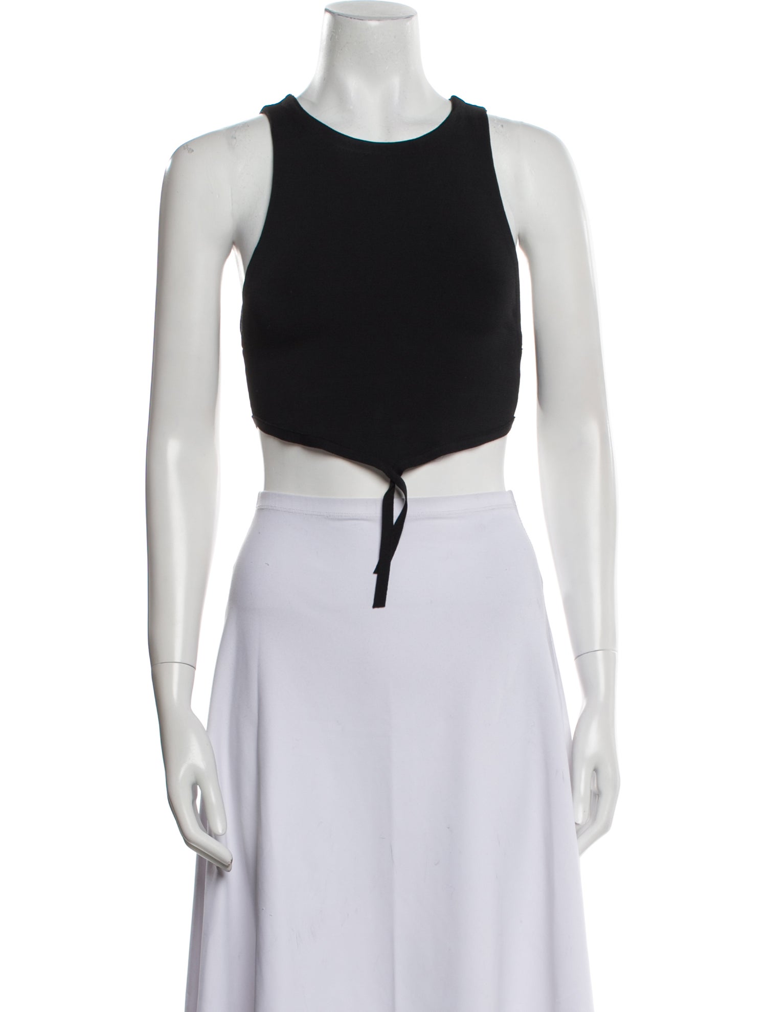 Alice + Olivia Crew Neck Sleeveless Crop Top