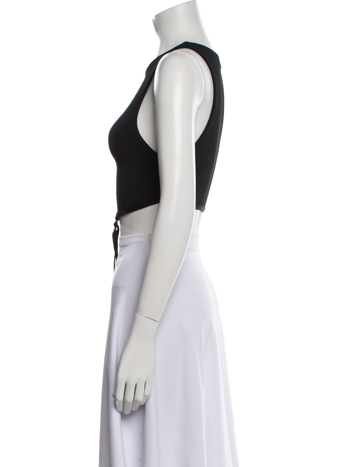 Alice + Olivia Crew Neck Sleeveless Crop Top