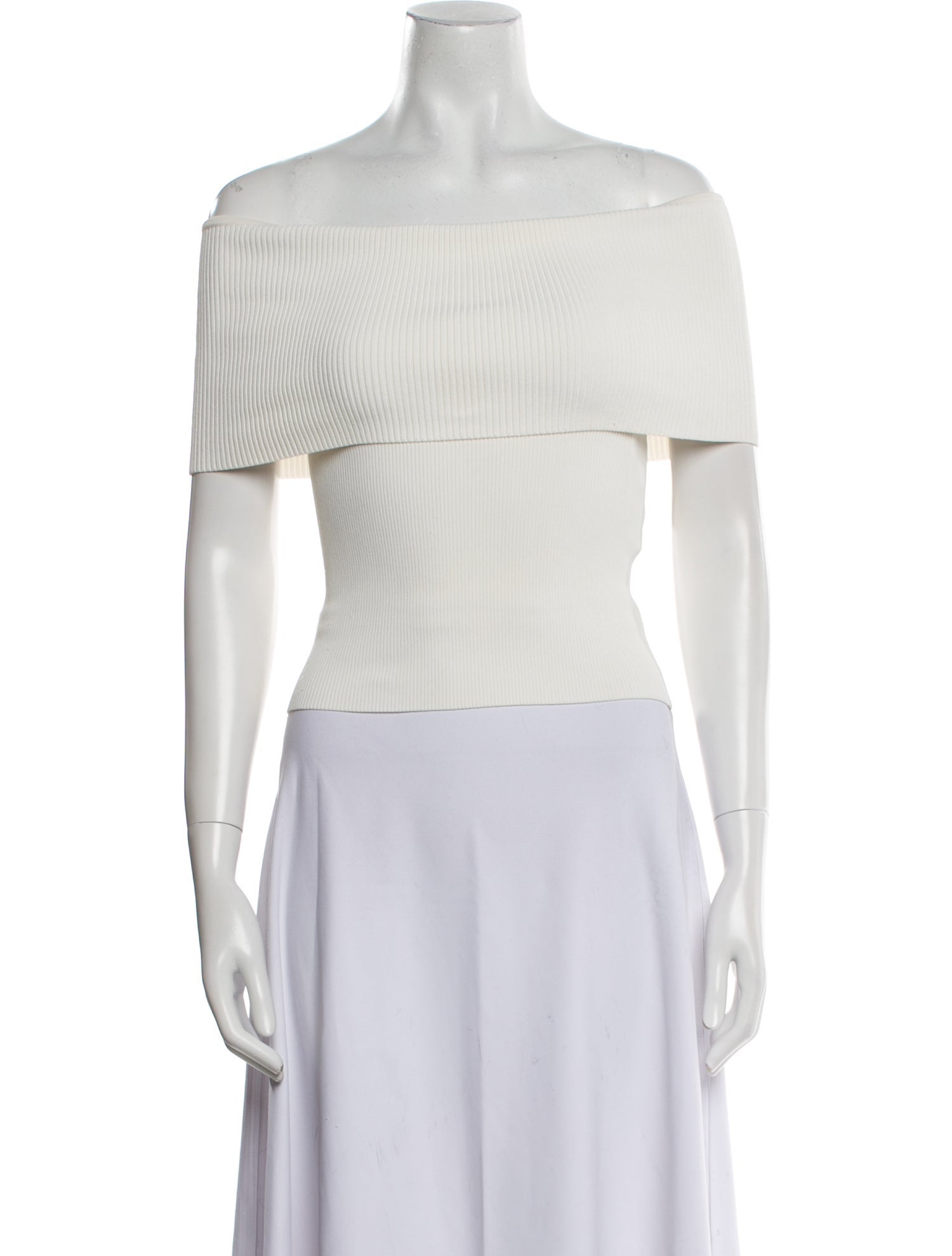 Alice + Olivia Off-The-Shoulder Short Sleeve Crop Top