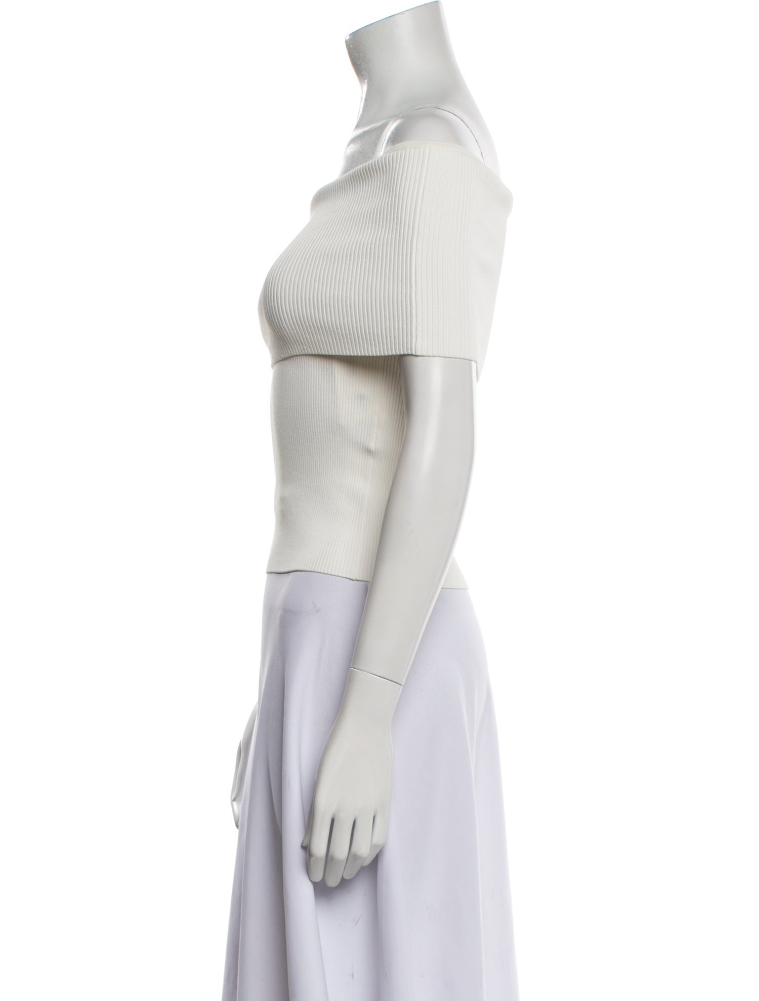 Alice + Olivia Off-The-Shoulder Short Sleeve Crop Top