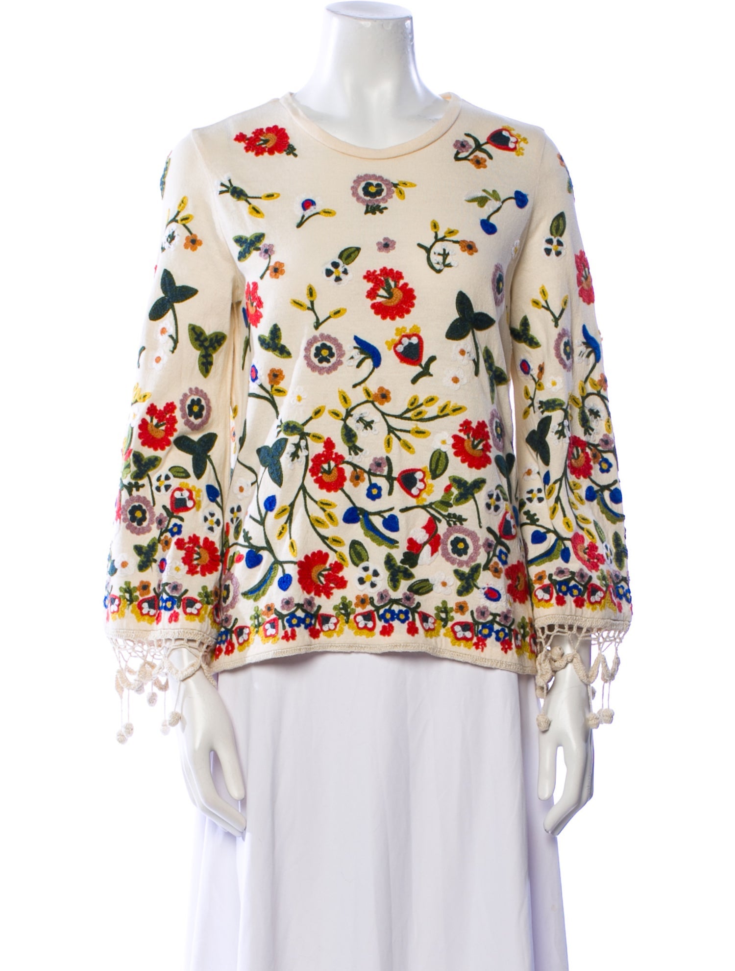 Alice + Olivia Printed Crew Neck Sweatshirt