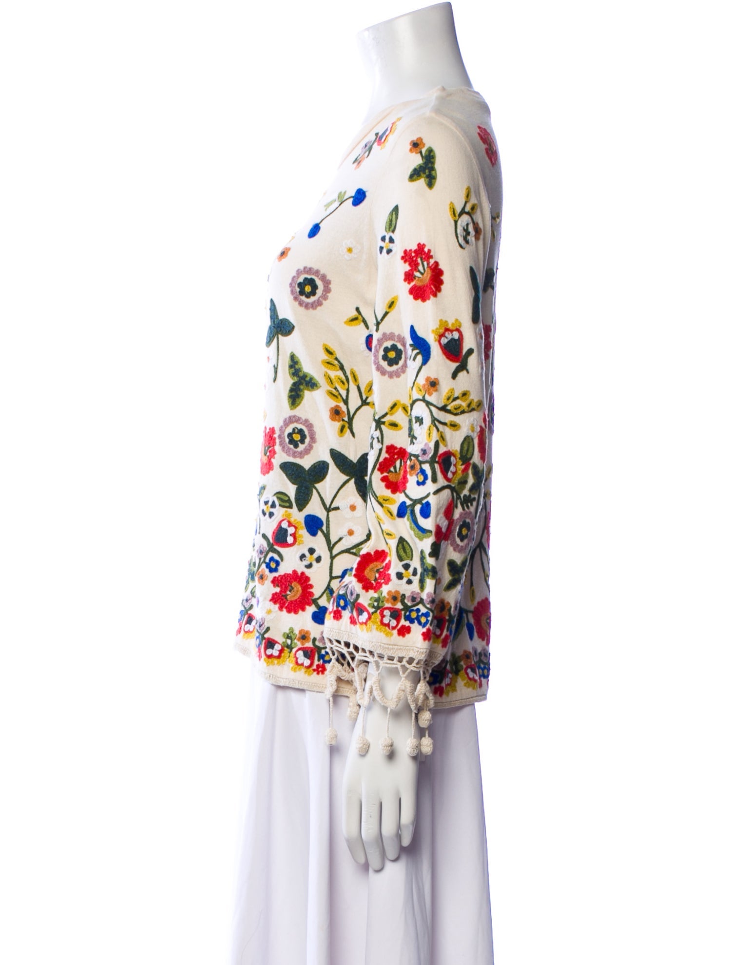 Alice + Olivia Printed Crew Neck Sweatshirt