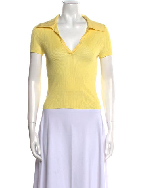 Alice + Olivia V-Neck Short Sleeve Polo