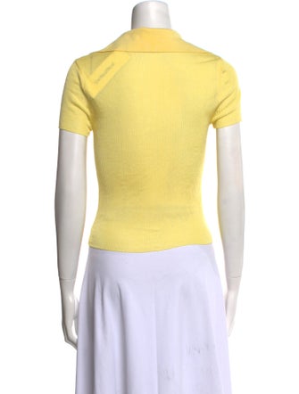 Alice + Olivia V-Neck Short Sleeve Polo