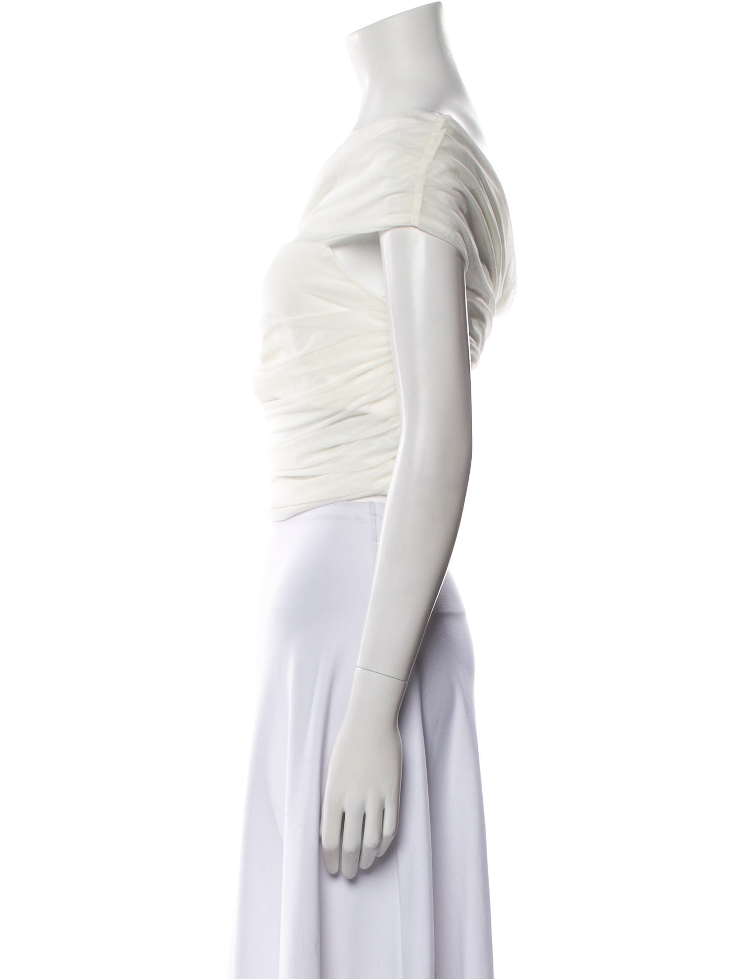 Alice + Olivia One-Shoulder Short Sleeve Crop Top